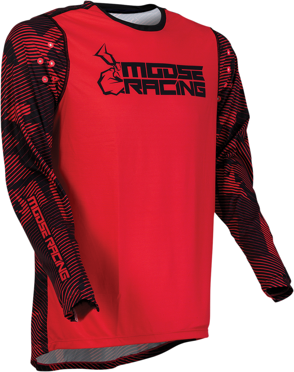 Camiseta Agroid de MOOSE RACING - Roja/Negra - Pequeña 2910-6398