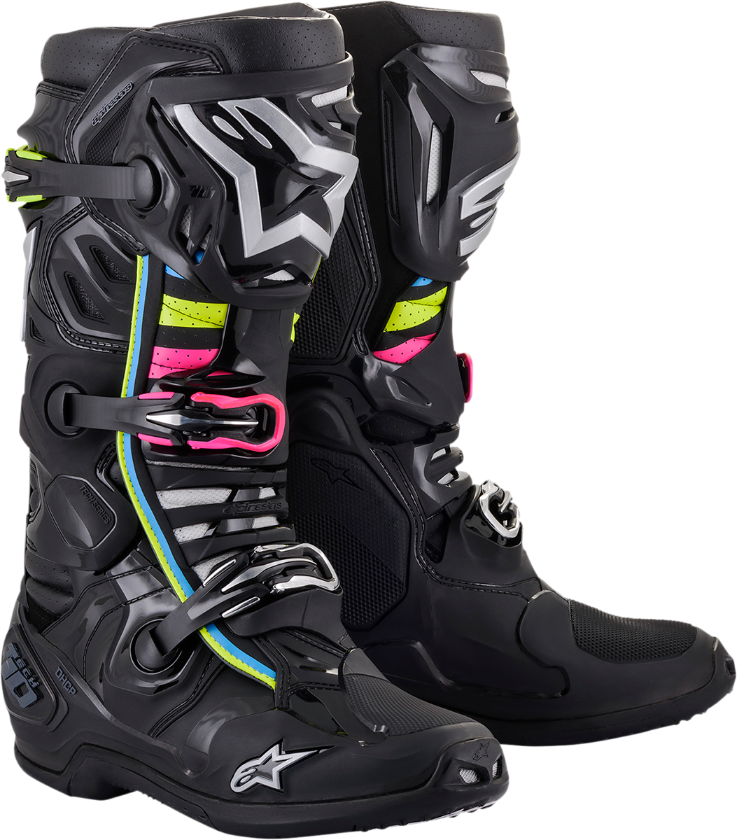 Botas ALPINESTARS Tech 10 Supervented - Tono negro - Talla 13 de EE. UU. 2010520-1991-13