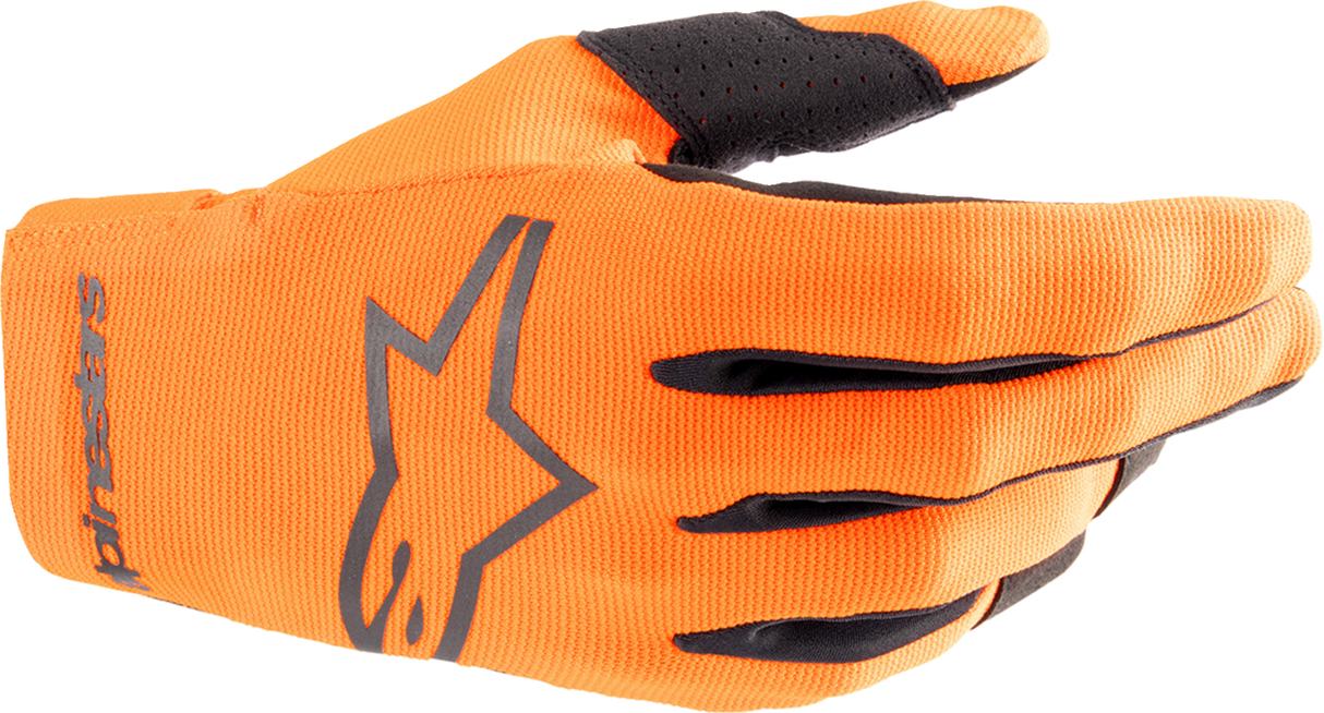 Guantes ALPINESTARS Radar para jóvenes - Naranja intenso/Negro - Pequeños 3541824-411-S