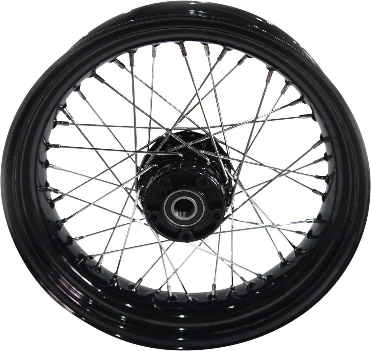 Rueda trasera DRAG SPECIALTIES - Disco único/Sin ABS - Negra - 17"x4.50" - FXD 64409B '08-'17