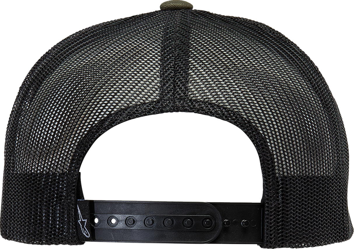 Gorra de camionero Bolt de ALPINESTARS - Militar/Negra - Talla única 1213810146910OS
