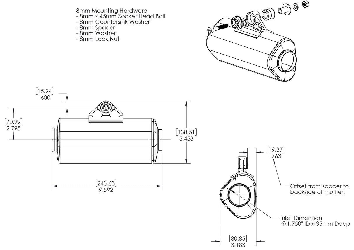 Yoshimura Builder Series Trs Mini Muffler Kit 95sxx226450