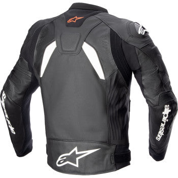 Chaqueta de cuero ALPINESTARS GP Plus R v4 - Negro/Blanco - Talla 46 EE. UU. / 56 UE 3100524-12-56