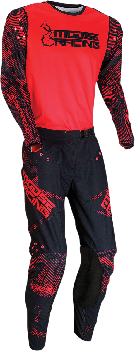 Camiseta Agroid de MOOSE RACING - Roja/Negra - Pequeña 2910-6398