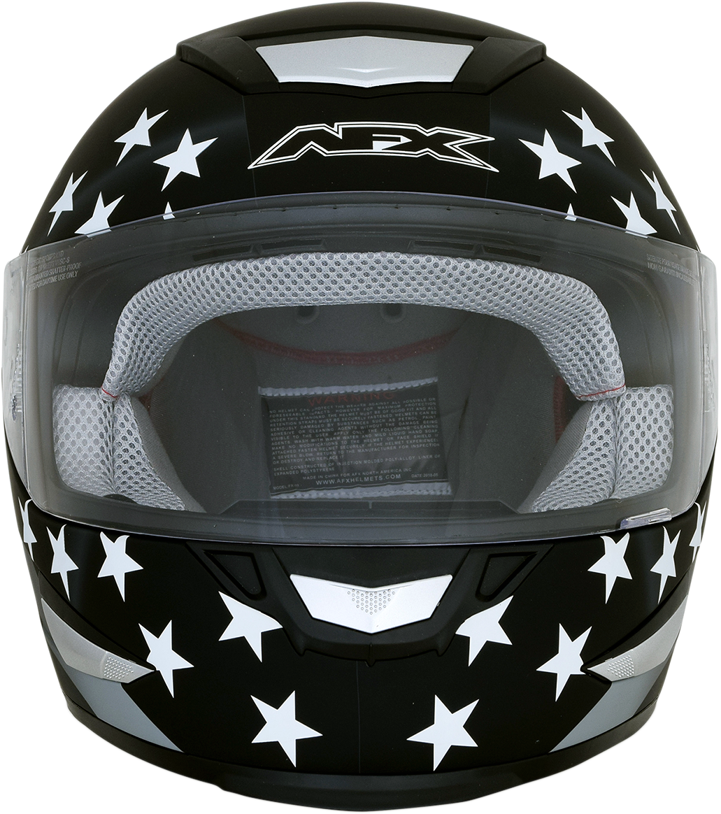 Casco de motocicleta AFX FX-99 - Bandera - Sigiloso - Mediano 0101-11357