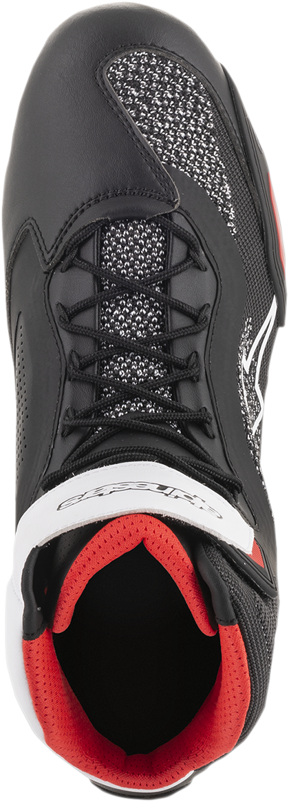 Zapatillas ALPINESTARS Faster-3 Rideknit® - Negro/Blanco/Rojo - Talla 9 de EE. UU. 2510319123-9