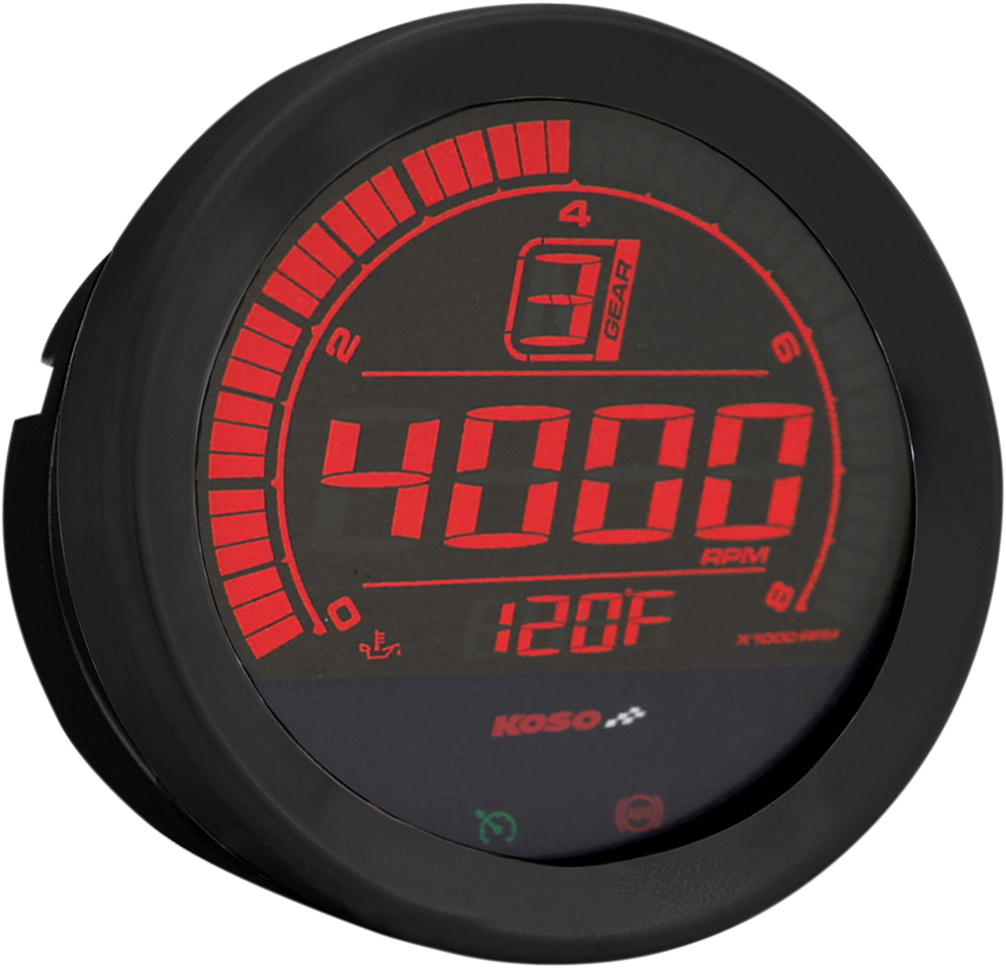 Tacómetro KOSO NORTH AMERICA de 4" - Negro BA051110