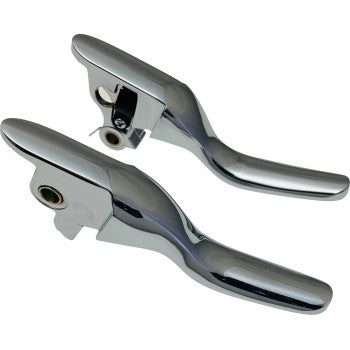 DRAG SPECIALTIES Lever Set - Short - Chrome 0610-2327