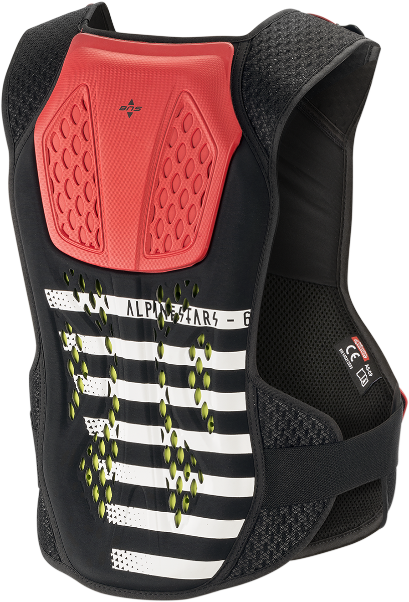 Protector de pecho ALPINESTARS Sequence - Negro/Blanco/Rojo - M/L 6701819-123-ML