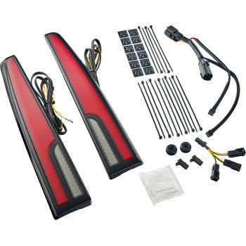 Luz trasera LED CIRO - Lente roja - Negra - Tri Glide 40086