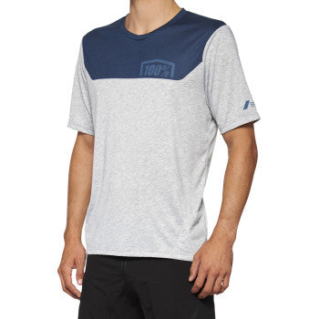 Jersey 100% Airmatic - Manga corta - Gris/Medianoche - Grande 40014-00017