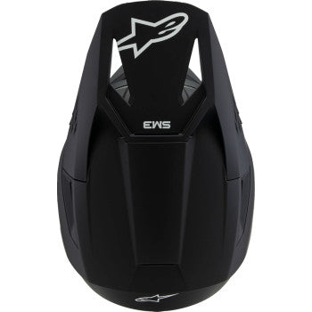 Casco de motocicleta juvenil ALPINESTARS SM3 - Sólido - Negro mate - Pequeño 8302225-110-YS