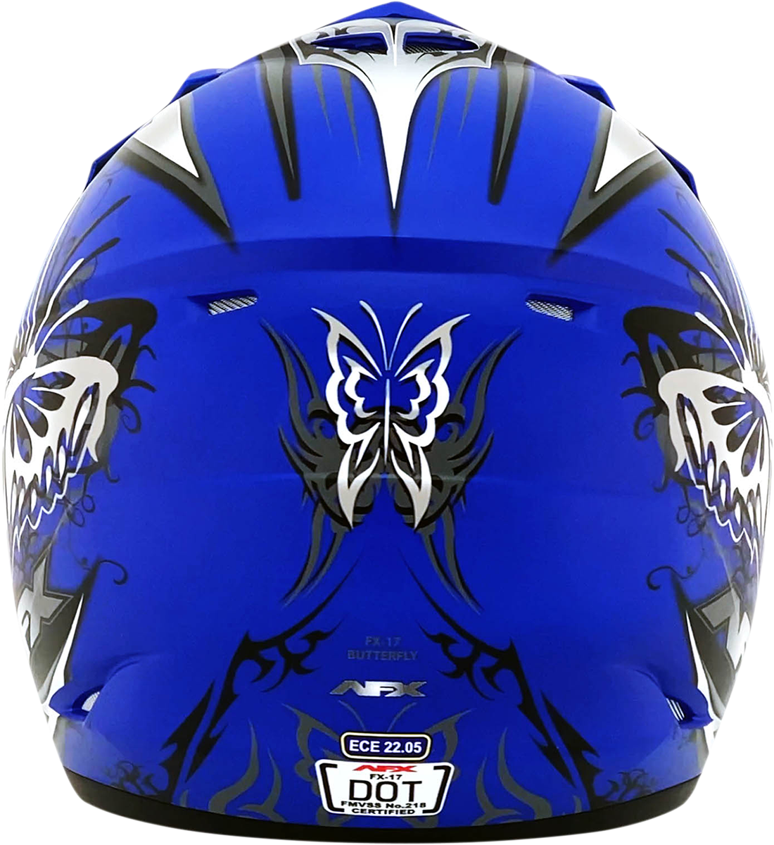 AFX FX-17 Motorcycle Helmet - Butterfly - Matte Blue - Medium 0110-7123