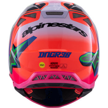 ALPINESTARS Supertech M10 Motorcycle Helmet - Deegan Monster - MIPS® - Gloss Orange Fluo/Purple/Pink Fluo - XS 8300425-433-XS