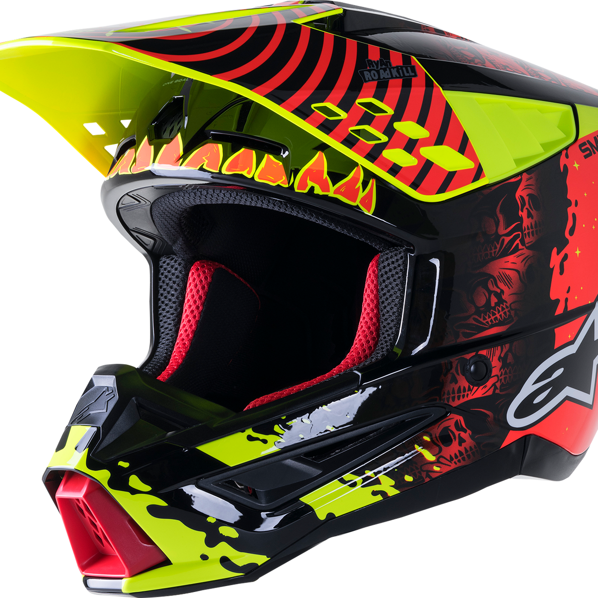 ALPINESTARS SM5 Motorcycle Helmet - Solar Flare - Gloss Black/Red