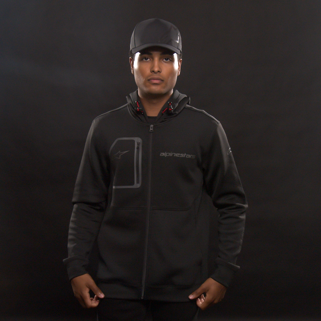 Sudadera con capucha ALPINESTARS Convex Tech - Negra - Grande 12125302010L