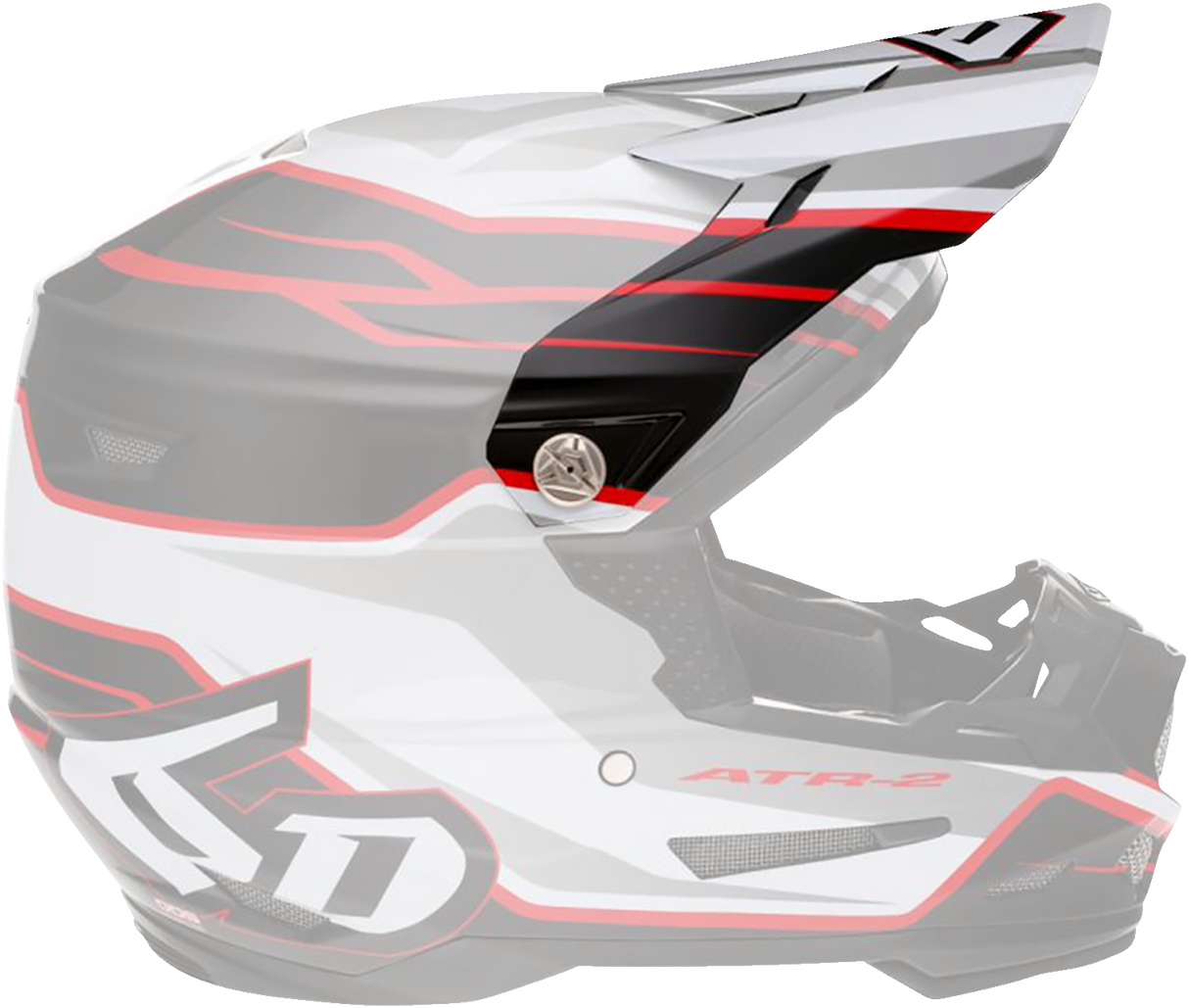 Visera 6D ATR-2 - Fase - Blanco Rojo 72-6099