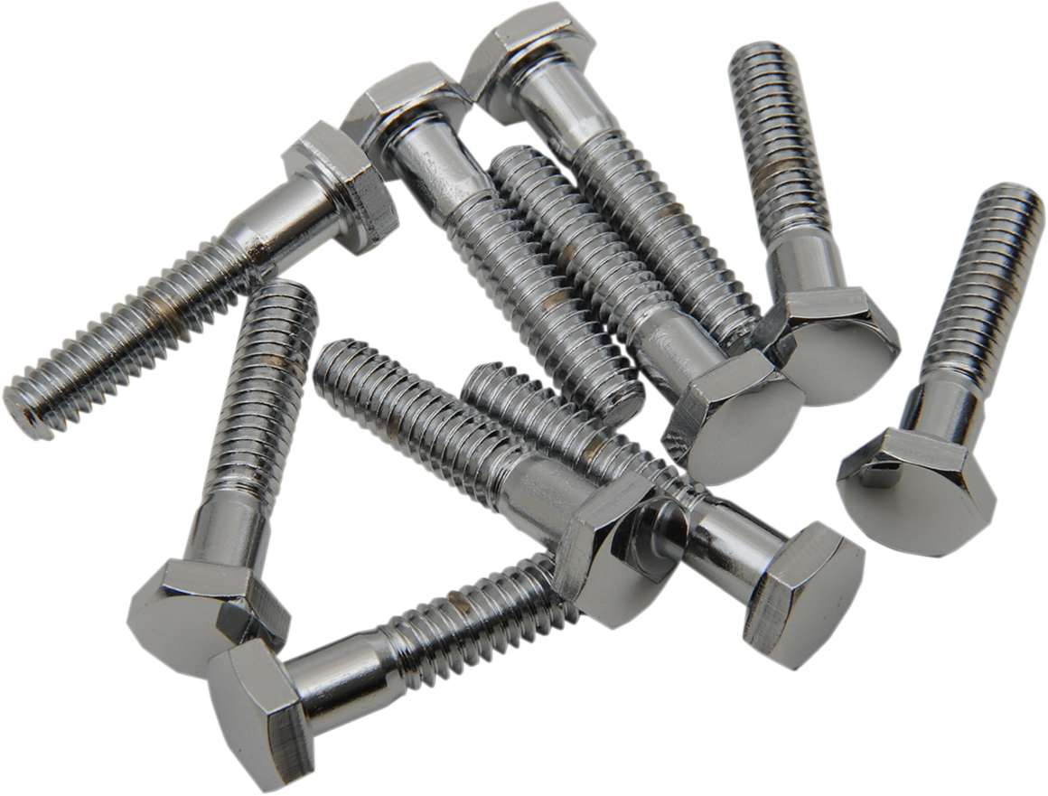 Pernos DRAG SPECIALTIES - Cabeza hexagonal - Cromados - 1/4"-20 x 1-1/2" MPB118