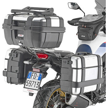 Soporte para maletas laterales GIVI - Herrajes para maletas laterales - Negro/Plateado PLO1201MK