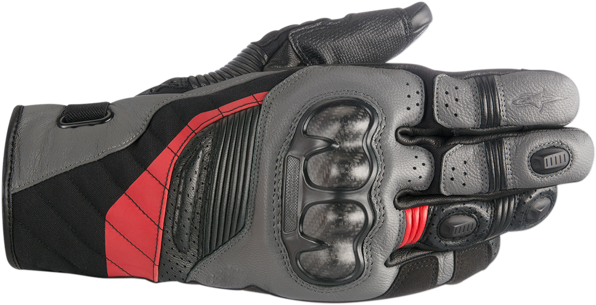 Guantes ALPINESTARS Belize Drystar® - Negro/Antracita/Rojo - Medianos 3526718-1036-M