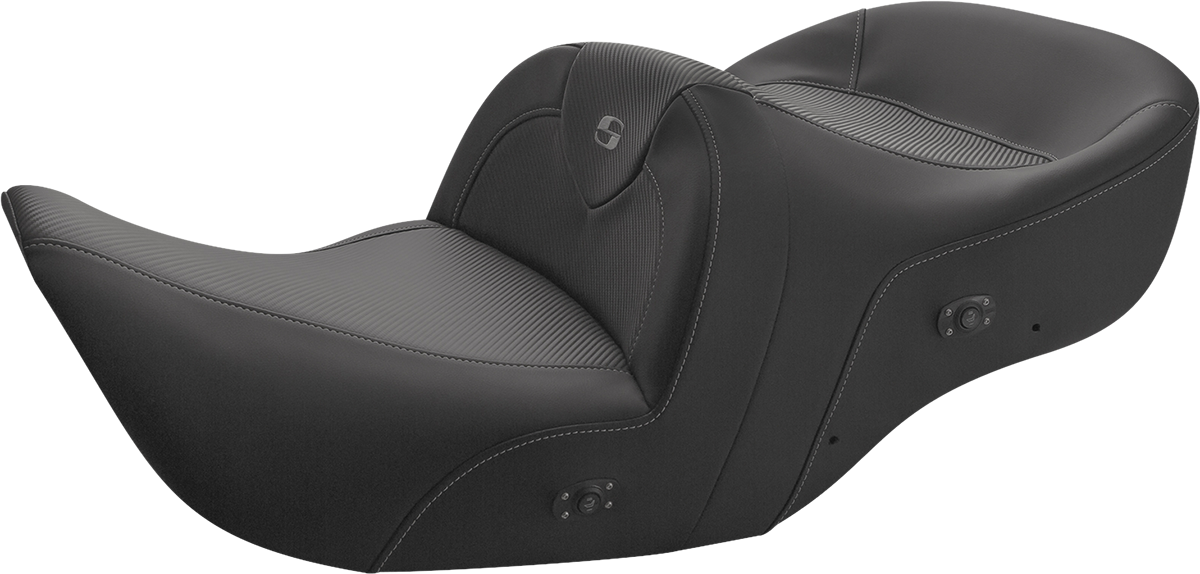 Asiento calefactable para sofá de carretera SADDLEMEN - Fibra de carbono - Sin respaldo - Negro - GL H01-07-185HCT