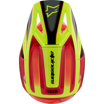 Casco de motocicleta juvenil ALPINESTARS SM3 - Fray - Rojo brillante/Amarillo fluorescente/Negro - Talla pequeña 8301625-3051-YS