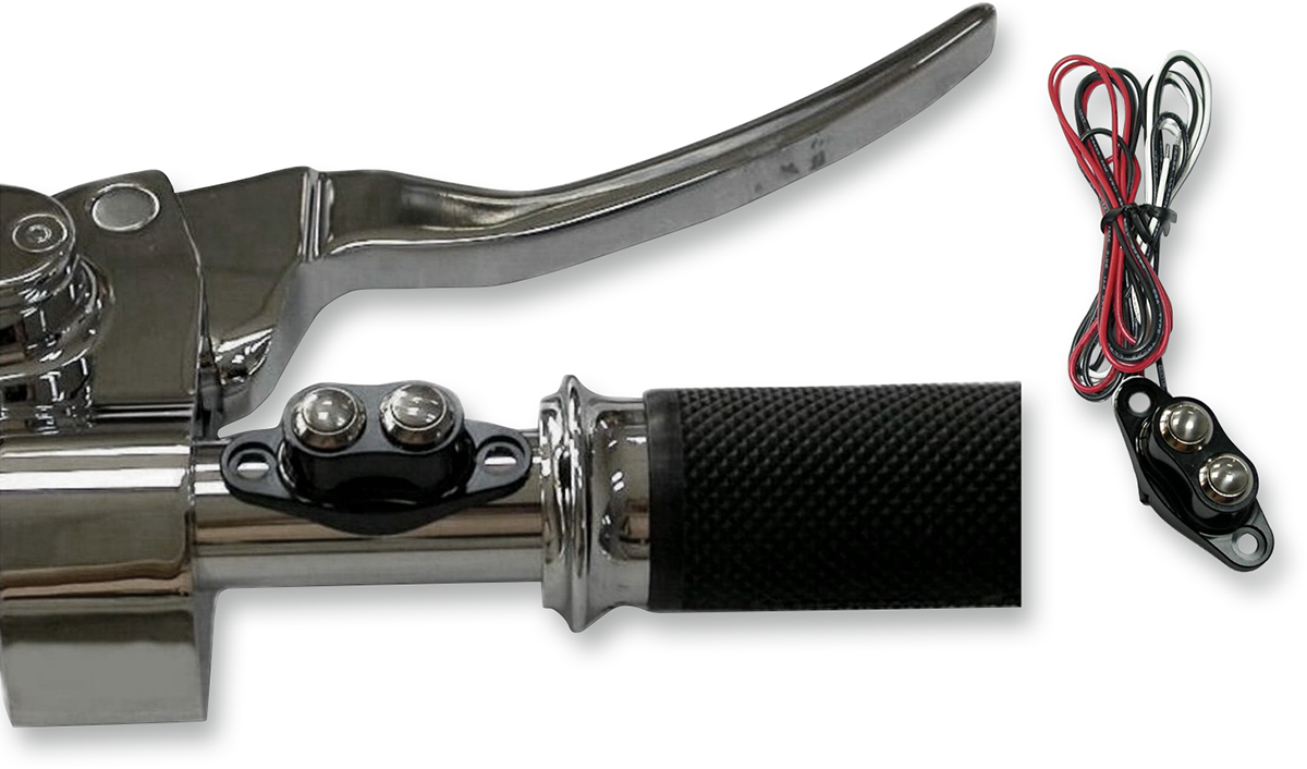 Interruptores DRAG SPECIALTIES - Botón doble - Negro 370492