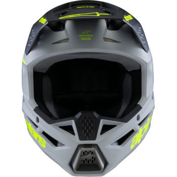 Casco de motocicleta juvenil ALPINESTARS SM3 - Radium - Gris mate/Negro/Amarillo fluorescente - Talla pequeña 8301825-9510-YS