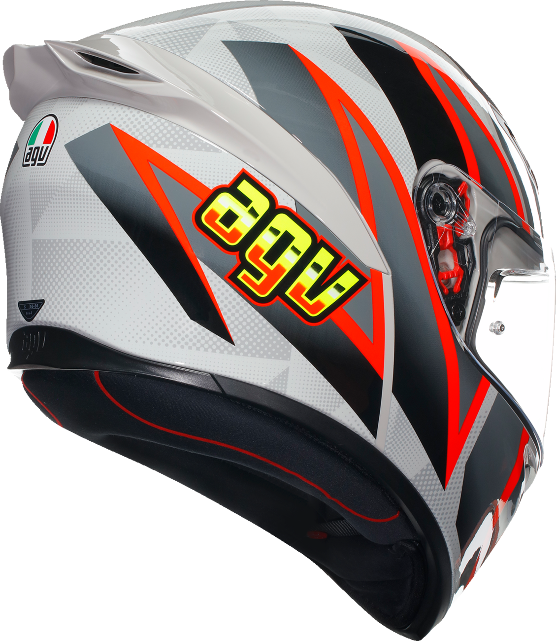 Casco de moto AGV K1 S - Blipper - Gris/Rojo - Pequeño 2118394003030S