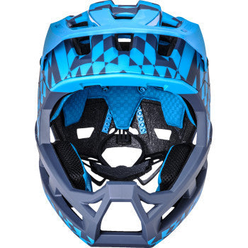 Casco de bicicleta KALI DH Invader - LTD Glitch - Azul marino mate/cian - XS-M 0211323226