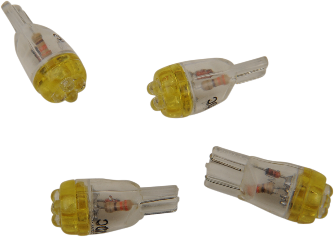 Bombillas LED Mini Wedge de DRAG SPECIALTIES - Ámbar T10-4LEDA-HC