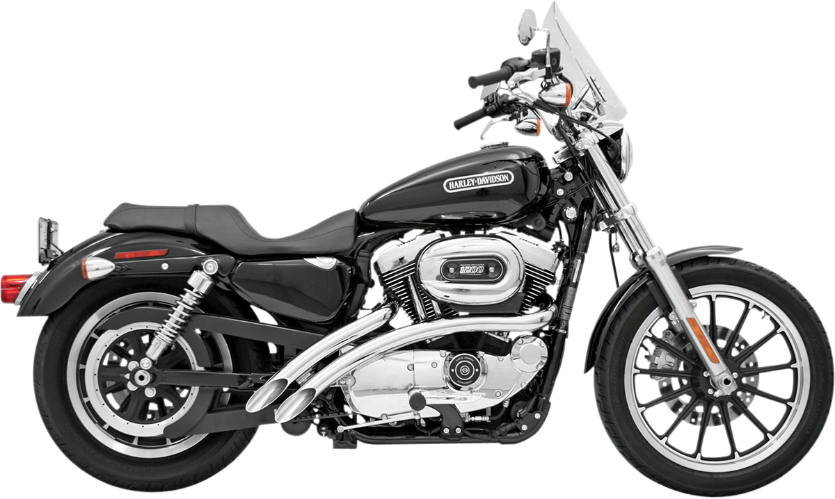 Bassani Radial Sweepers Exhaust for Harley Davidson Sportster 1986-2003 in Chrome XL-FF12