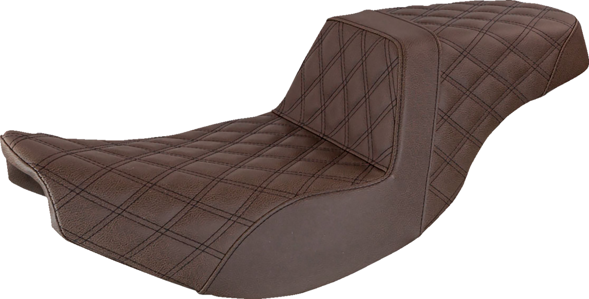 Asiento SADDLEMEN Step Up - Enrejado completo - Marrón - Indian I14-07-175BR