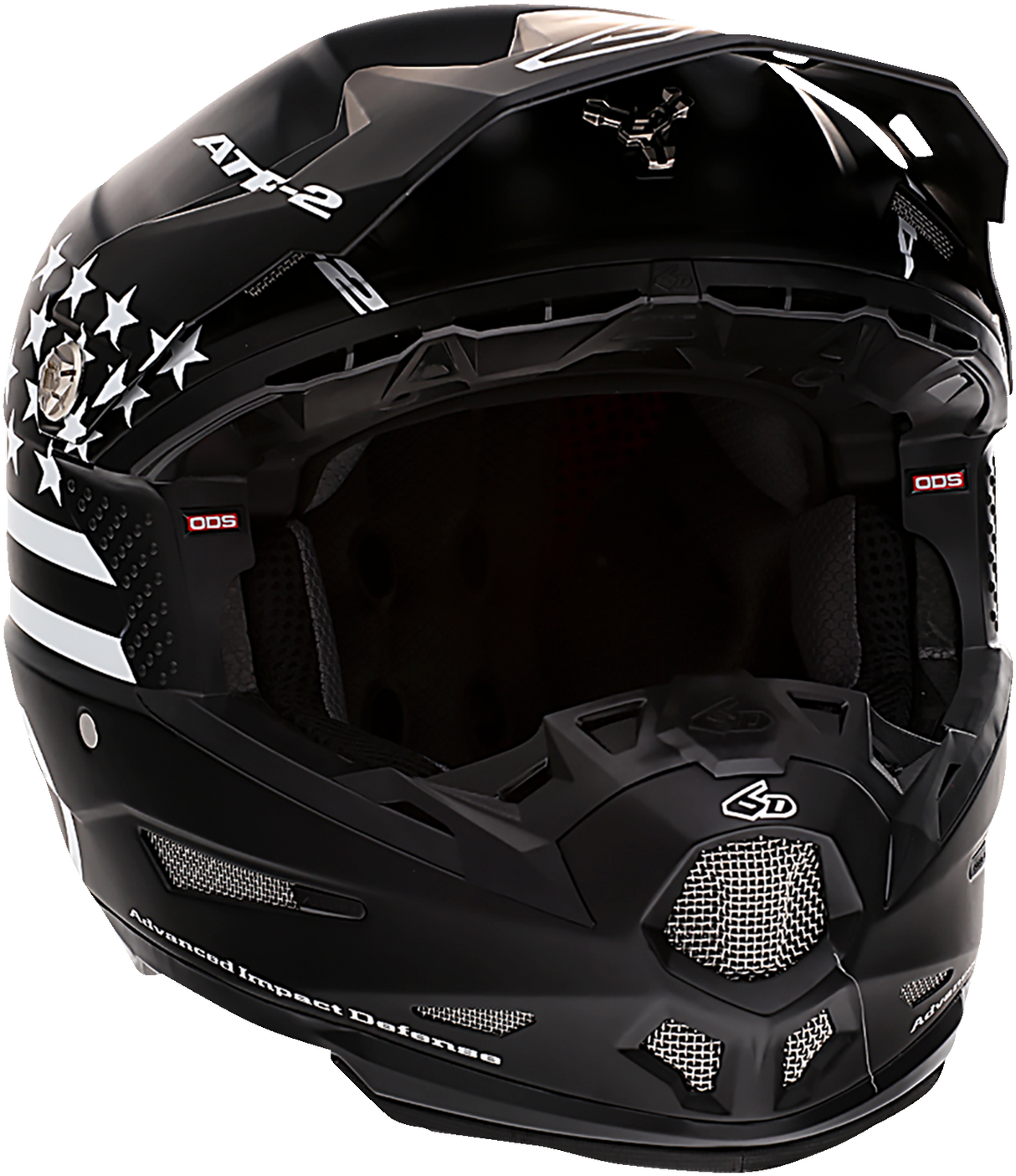 Casco de motocicleta 6D ATR-2 - Táctico - Negro - Talla M 12-3006