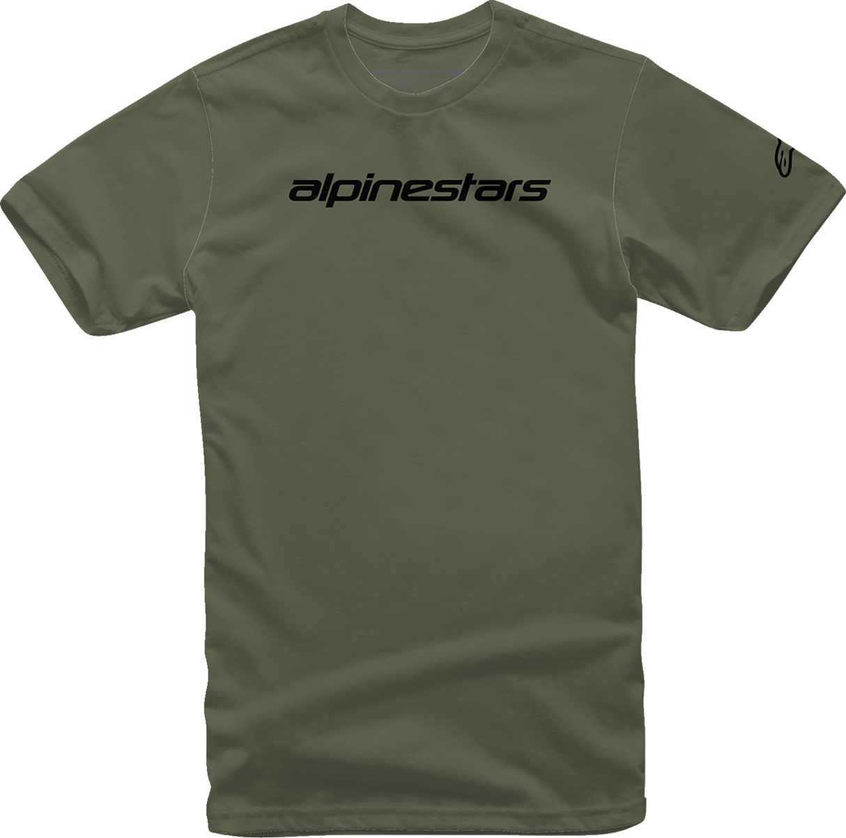 Camiseta con logo lineal de ALPINESTARS - Militar/Negro - Talla grande 1212720206910L