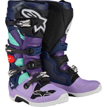 Botas ALPINESTARS Imperial Tech 7 Edición Limitada - Morado/Azul/Negro - Talla 11 (EE. UU.) 2012014-387-11