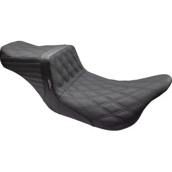 LE PERA Tailwhip Seat - Double Diamond w/ Grip Tape - Black - FL '08-'23 LK-587DDGP