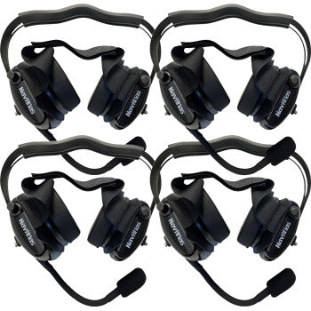 Kit de intercomunicador/radio y auriculares NAVATLAS - 4 asientos - Negro NI2RBHBK4