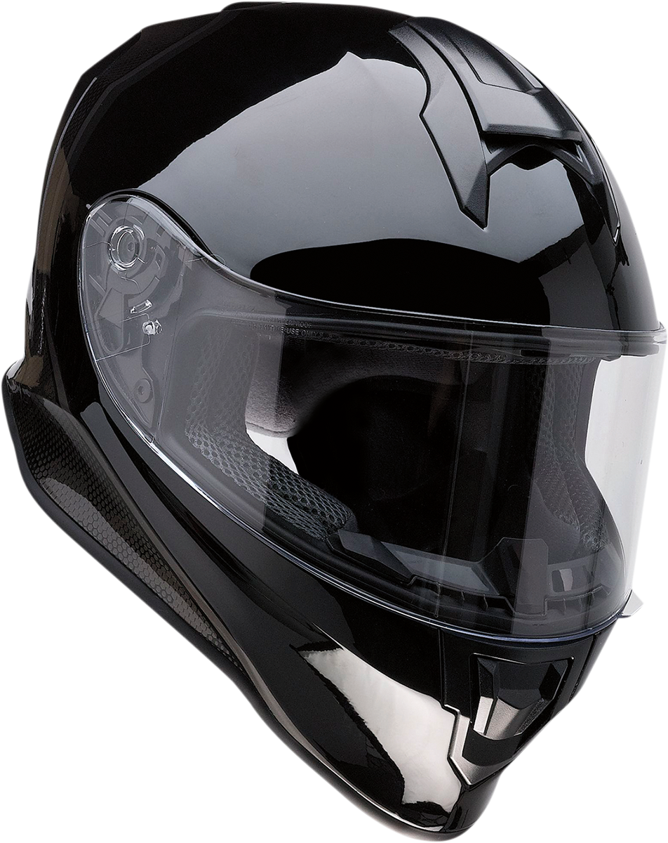 Casco de motocicleta Z1R Youth Warrant - Negro brillante - Grande 0102-0244