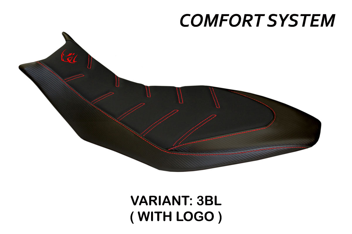 Funda Asiento Aprilia Dorsoduro 750/900/1200 2010-2020 Tappezzeria Italia TPZ Comfort en Negro