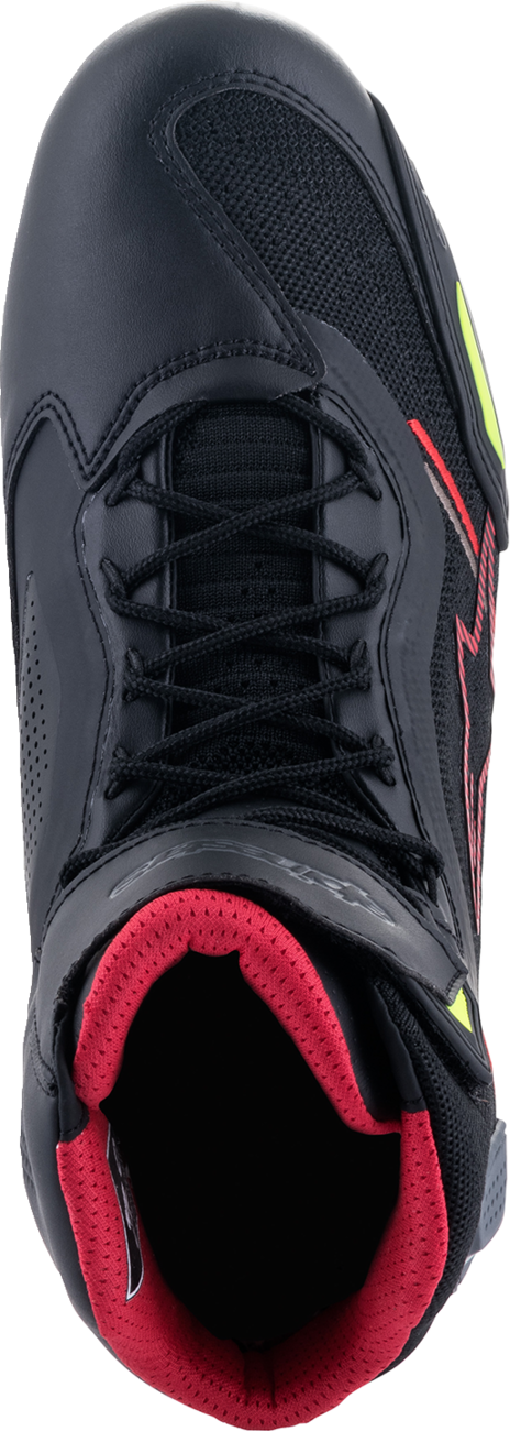 Zapatillas ALPINESTARS Faster-3 Rideknit® - Negro/Rojo/Amarillo - Talla 8 de EE. UU. 25103191368