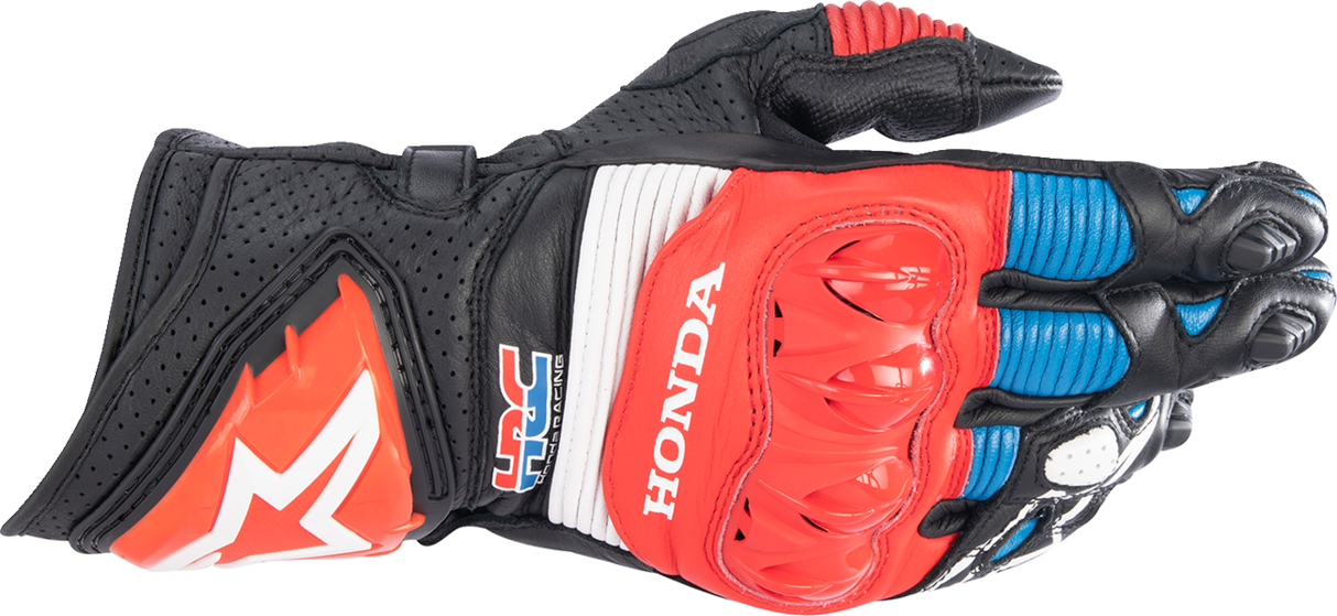 Guantes ALPINESTARS Honda GP Pro R3 - Negro/Rojo Brillante/Azul - 2XL 3556223-1317-2X