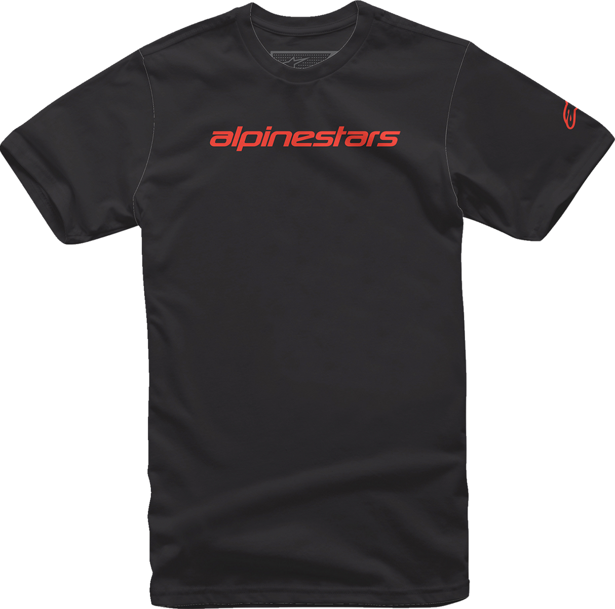 Camiseta ALPINESTARS con logo lineal - Negro/Rojo cálido - Talla grande 1212720201523L