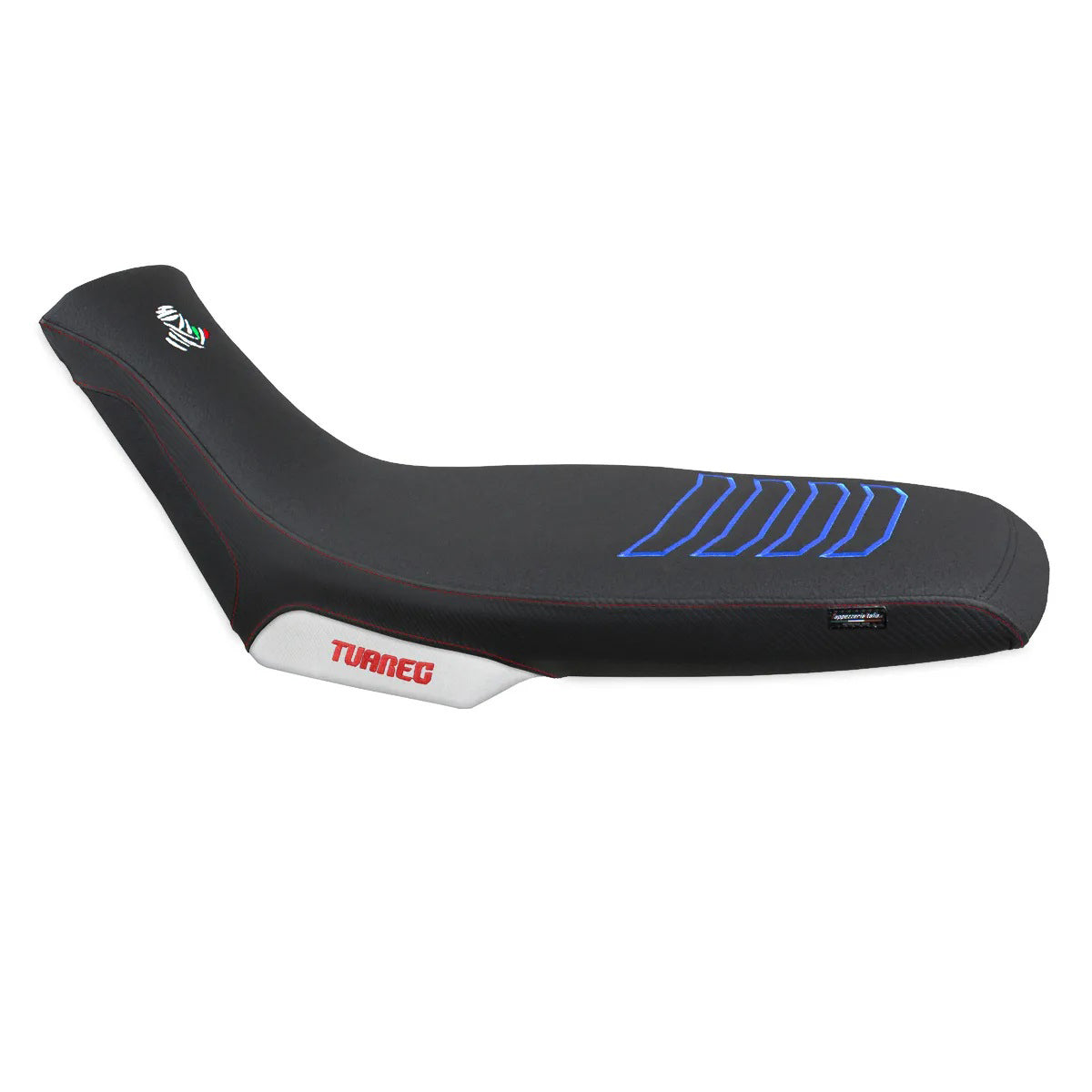 Aprilia Tuareg 660 2021-2026 Seat Cover TPZ Italia Ultragrip White blue