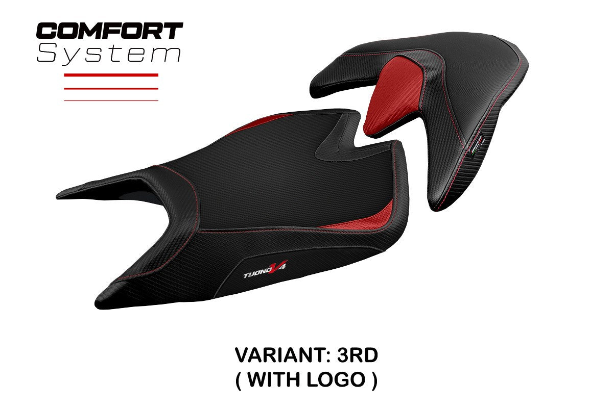 Aprilia Tuono V4 2021-2026 Seat Cover TPZ Italia Comfort Red Black