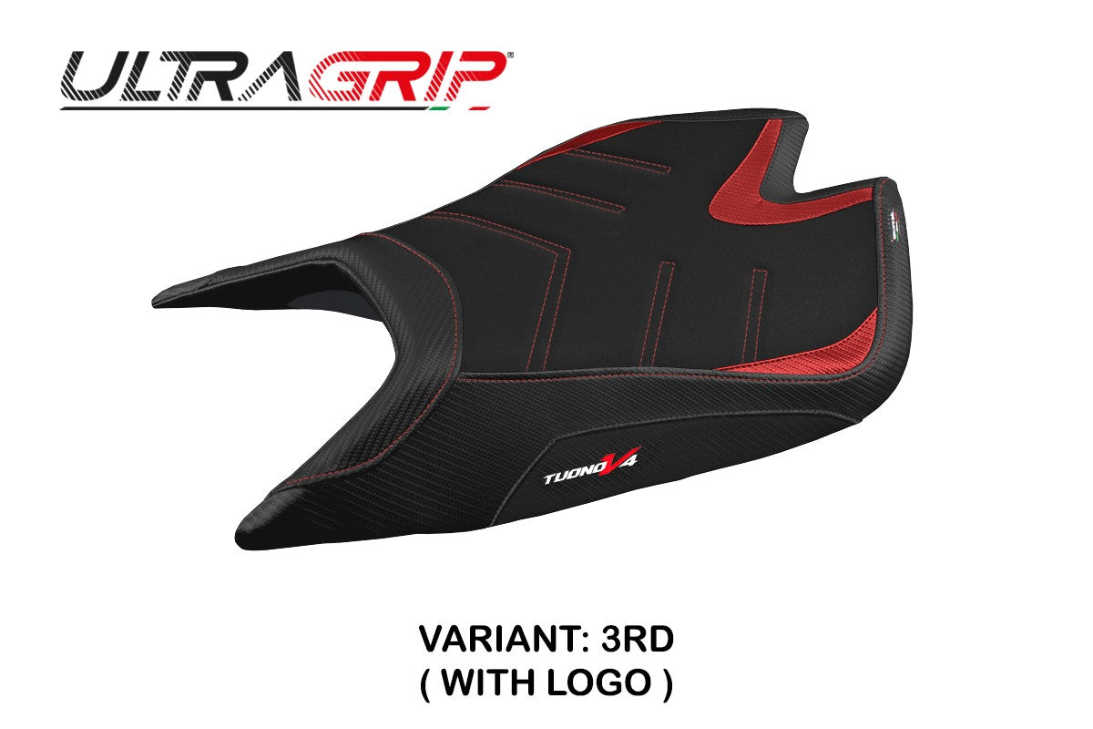 Aprilia Tuono V4 Factory 2021-2026 Seat Cover TPZ Italia Ultragrip Red Black
