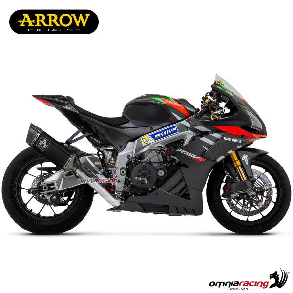 Escape deslizante Arrow Pista 71001PTN, titanio LINK Dark para Aprilia RSV4 1100 Factory 19-20