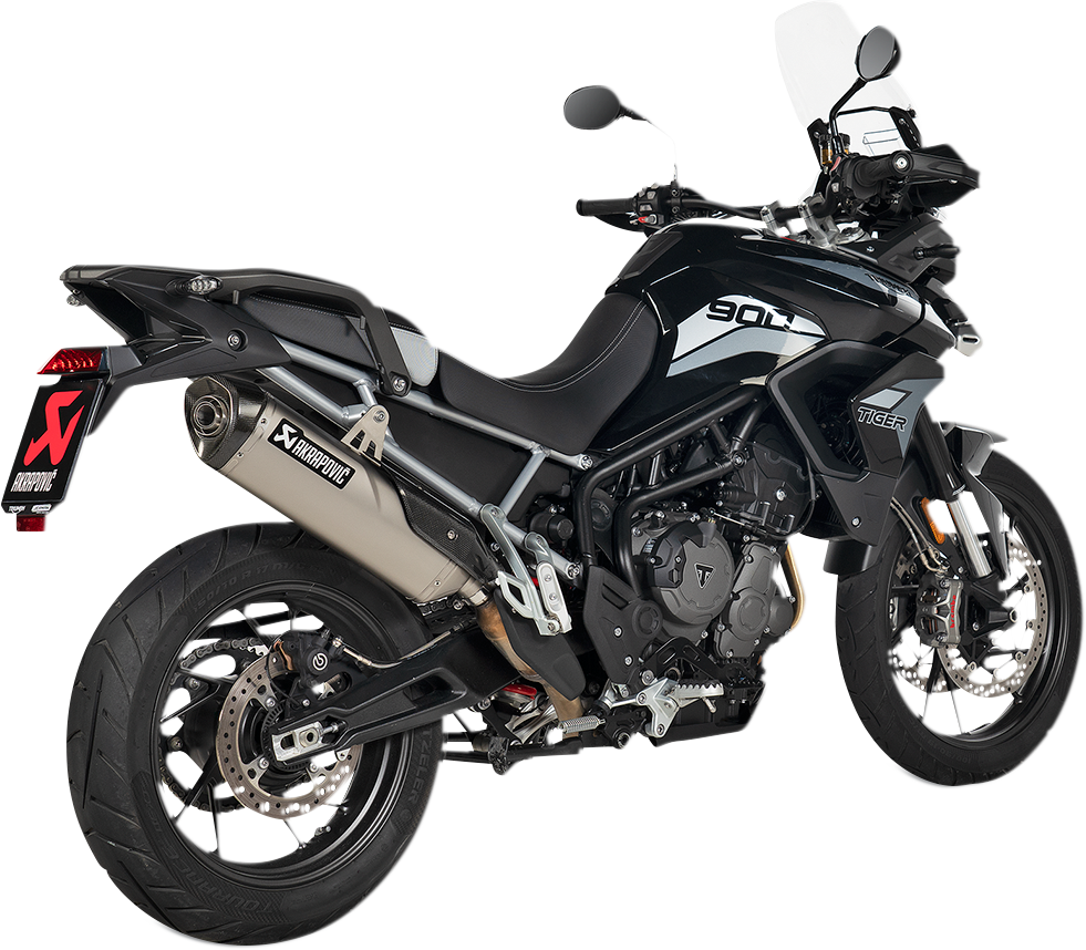 Escape Triumph Tiger 850 / 900 / GT / Rally 2020-2024, silenciador Akrapovic Slip-On en titanio y fibra de carbono S-T9SO3-HRT