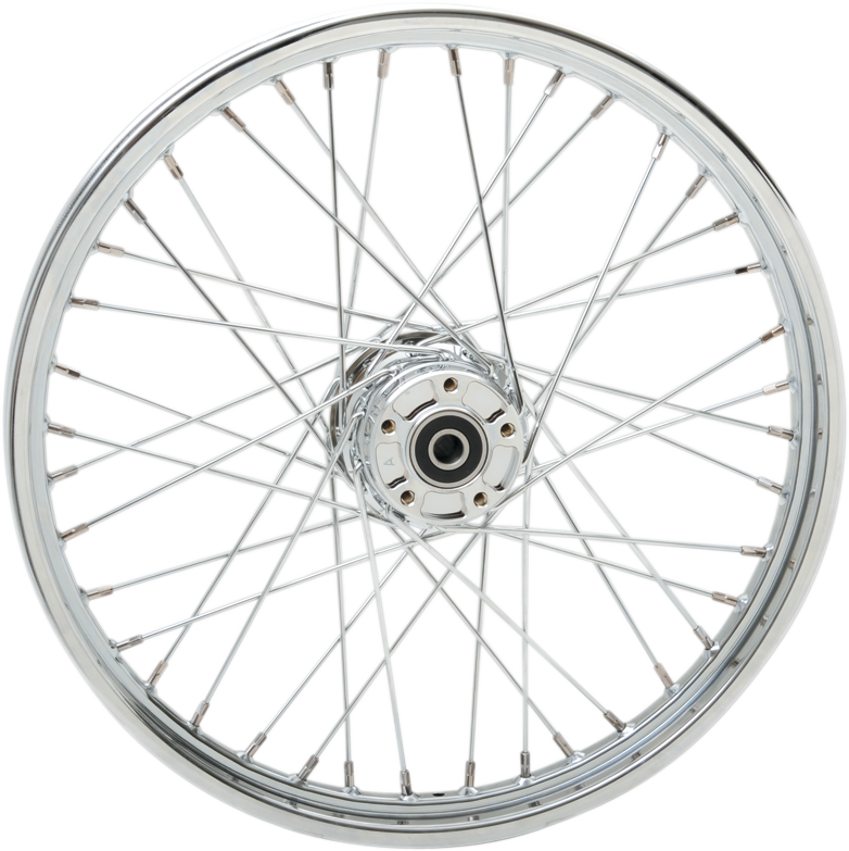 Rueda delantera DRAG SPECIALTIES - Disco simple/Sin ABS - Cromada - 21" x 2.15" 64377
