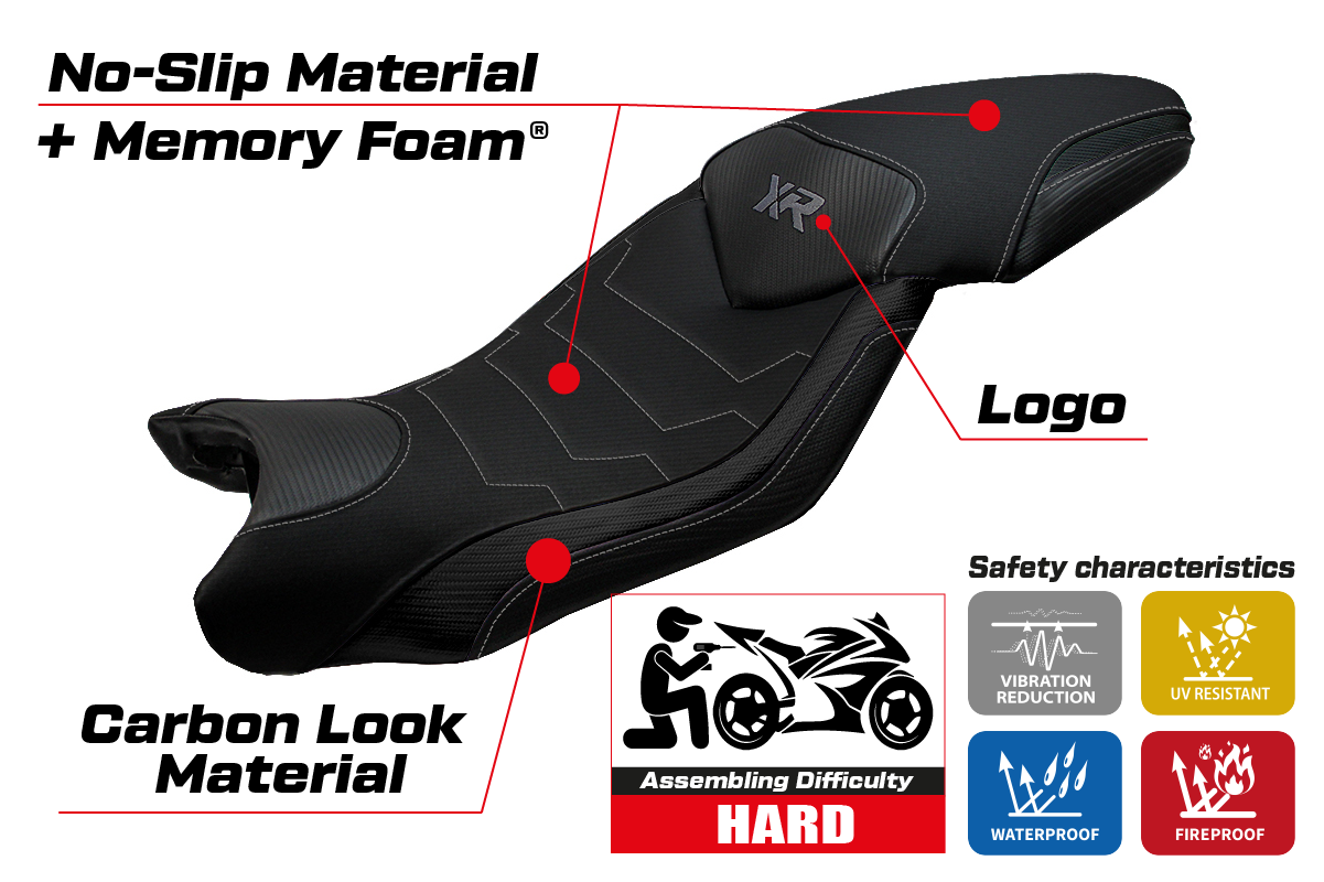 BMW S1000XR 2015-2019 Seat Cover Tappezzeria Italia TPZ Comfort in Black